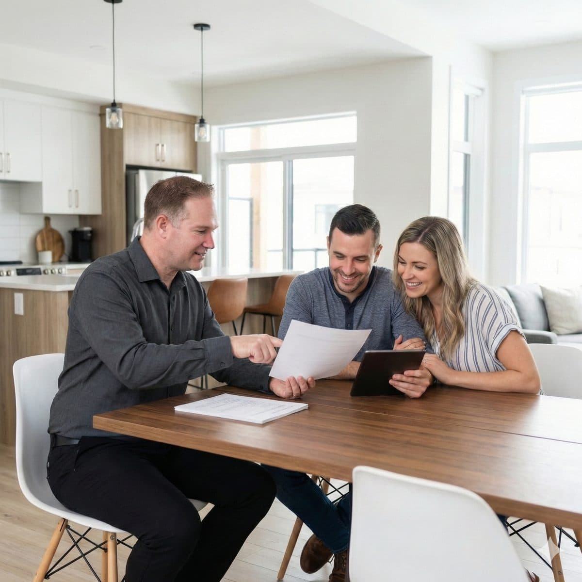 Dave Maund walking buyers through a home